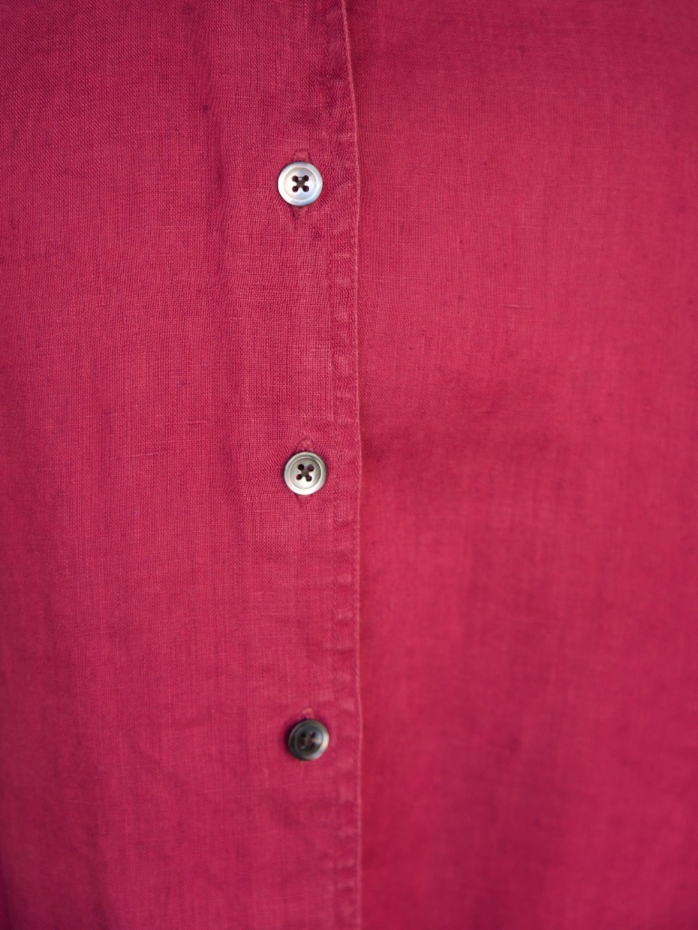 Vintage Eddie Bauer 100% Linen Magenta Long Sleeve Button Down Woman's M - Picture 7 of 15